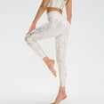 thumbnail image 4 of Leggings con estampado de cintura alta para mujer Pantalones de yoga con estampado de serpiente de cuerpo entero - Blanco, 4 of 6