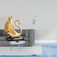 thumbnail image 2 of Figura de mujer cisne de resina, estatua de colección, pieza de arte moderno, escultura animal, decoración de mesa, adorno de dama para sala de estar,, 2 of 8