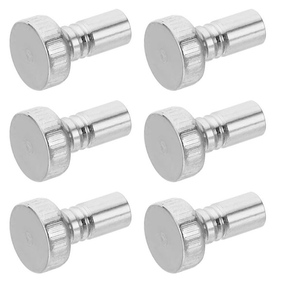 Reemplazo de Perilla de Interruptor de Lámpara Uxcell, 6Pcs Metal On/Off Luz Lámpara, Tono Plateado
