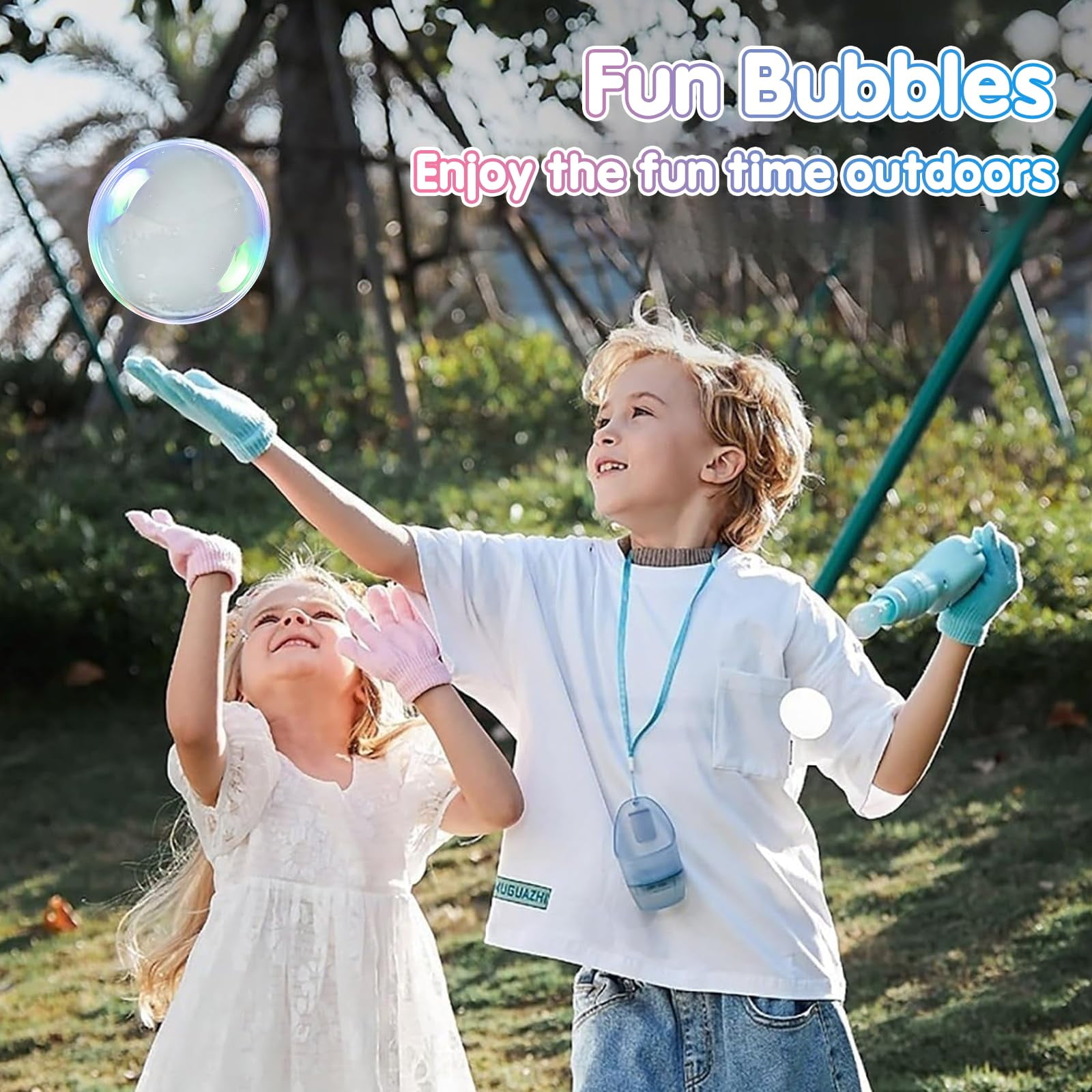 Fog Bubble Machine for Kids, Colorful Smoke Bubble Fog Machine, Elastic Bubble Fog Wand, Magic Interactive Fog Bubble Maker with Smoke, Birthday Boy Girl Gifts