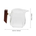 thumbnail image 2 of PBPBOX Transparent Glass Sauce Container with Wooden Handle for Home Dripless Serving, 2 of 8