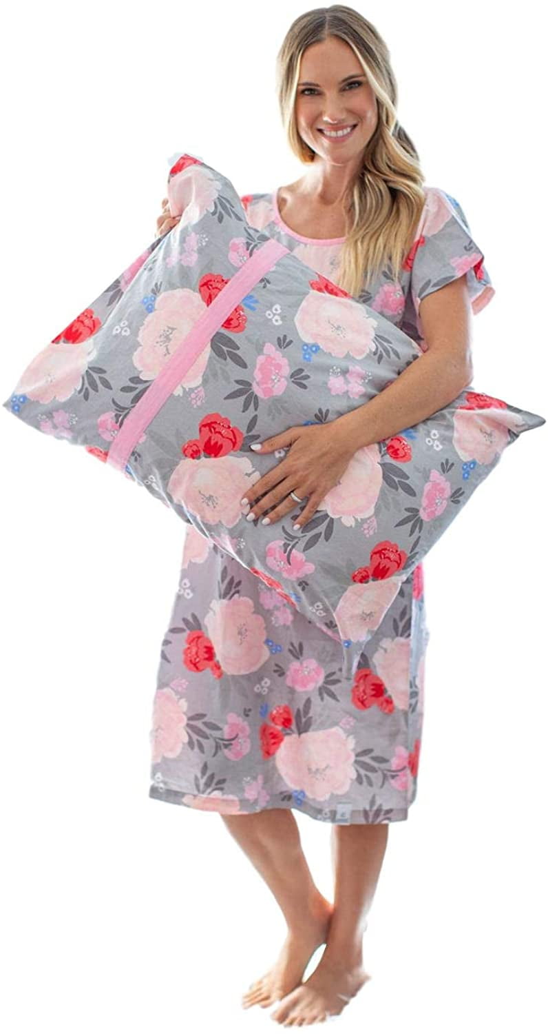 Gownies Labor and Delivery Hospital Gown and Matching Pillowcase