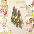 thumbnail image 3 of SKYSONIC Chritmas Cute Duck Pattern Baby Muslin Washcloths Face Towel, Stars Burp Cloths Cotton Wipes 5 PCS Infant Wash Cloth for Newborn Boys Girls 12"x12", 3 of 7