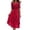 Red, variant on HNMKIU Plus Size Floral Print Chiffon Dress Short Sleeve Loose Fit for Evening and Daily Dresses for Women Blue,L