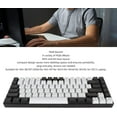 thumbnail image 2 of GGB-80% Wired Gaming Keyboard, RGB Backlit Ergonomic Mini Keyboard, Small Compact 84 Keys Keyboard for PC, Gamer, Typist, Travel (White)【0514】, 2 of 9