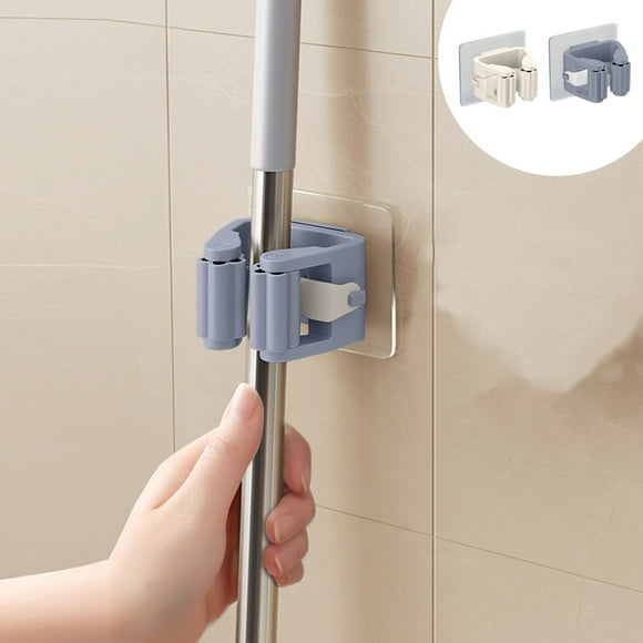 Estante para Herramientas de Jardín Resistente, Colgador de Trapeador de Acero Inoxidable para Montaje En Pared, Adhesivo Fuerte, Instalación Sin Agujeros, Apto para Baño E Inodoro, Fácil Instalación