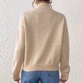 thumbnail image 5 of Felirenzacia Fitted Cable Knit Sweater Women Long Sleeve High Neck Pullover Business Casual Workwear Tops Soft Classic Knitwear, 5 of 7