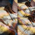 thumbnail image 2 of Zhuge Hilo de bucle de lujo acrílico de lana de felpa suave para tejer a crochet, bobinas de pelo rizado de fieltro de lana cardada de oveja, mecha (100 g, A219), 2 of 4