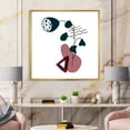 thumbnail image 2 of Designart 'Abstract Flowers Plants With Elementary Shapes V' Modern Framed Canvas Wall Art Print, 2 of 5