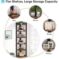 thumbnail image 5 of Tribesigns 6 Tier Corner Shelf, 70.9 inch Tall Bookshelf Small Storage Rack for Living Room, Brown, 5 of 7