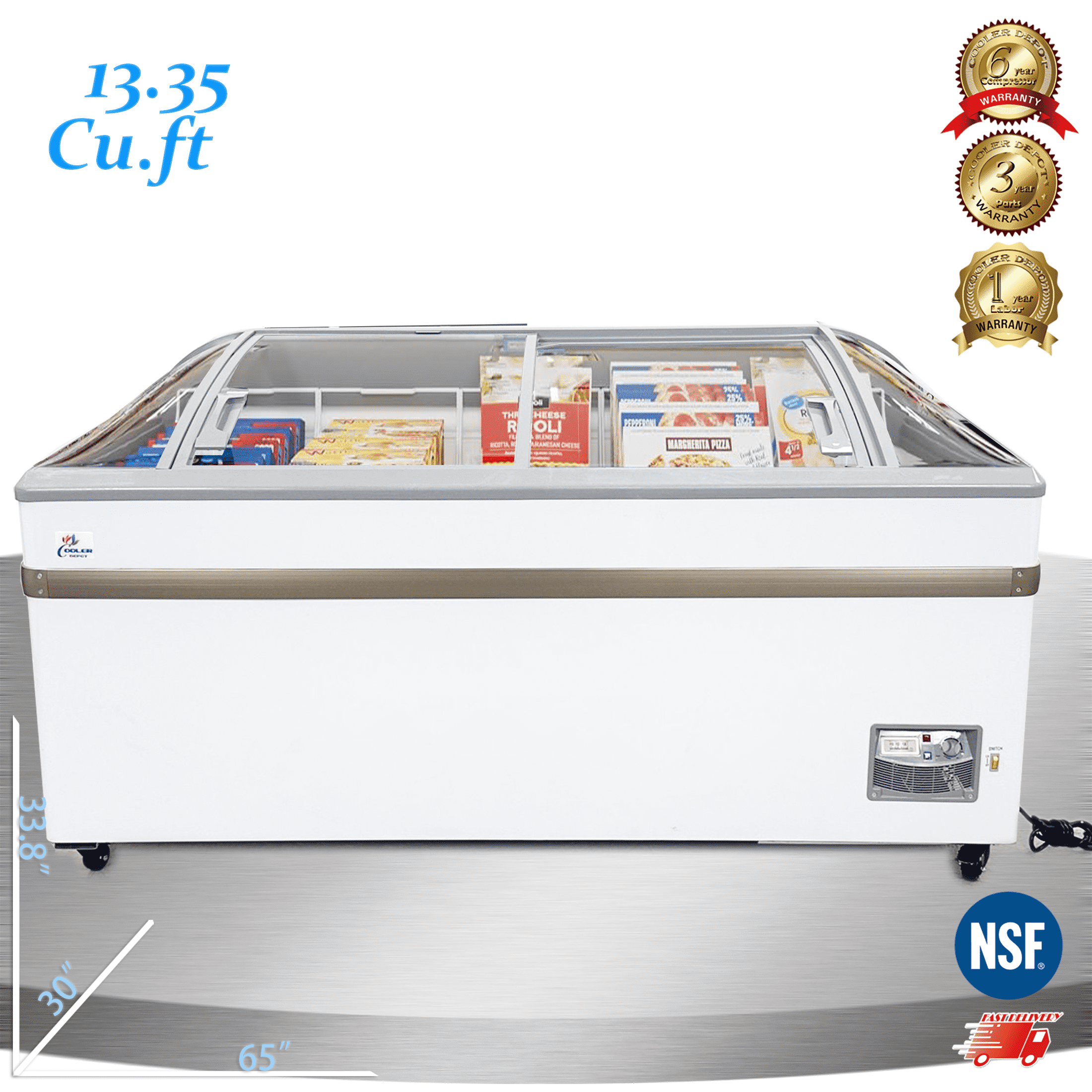 Cooler Depot 13.35 cu.ft Supermarket Grocery Chest Freezer