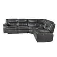thumbnail image 4 of Lexicon Fargo 3-PC Faux Leather Power Reclining Sectional in Dark Gray, 4 of 9