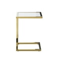 thumbnail image 3 of Inspired Home Noelani End Table Hight Gloss Lacquer Finish Top Polished Stainless Steel Base, 3 of 9