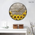 thumbnail image 4 of Sunflowers On Board Pattern Wall Clock Silent Non Ticking 9.5 Inch Round Easy to Read for Home Office School Clock, 4 of 7