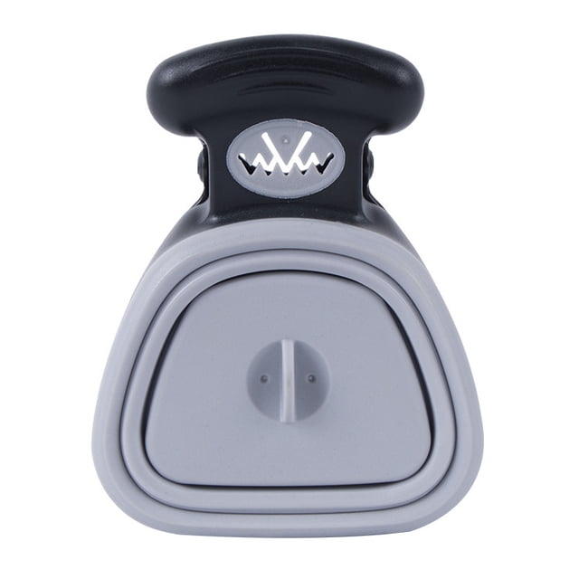 Gris (L 19+15,5 cm) Clip para inodoro portátil plegable para perros, recogedor de excrementos y bolsas para mascotas.