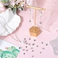 thumbnail image 4 of 1 Box 120Pcs Bead Cap Pin Screw Cup Pearl Bail Screw Eye Pin Bail Eye Pin Peg Bail Stainless Steel Bead Caps Small Screw Eye Pins for Jewelry Making Accessories DIY Half Drilled Beads, 4 of 6