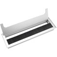 thumbnail image 2 of Cubierta de orificio de ojal de Cable de alambre rectangular de Metal con cerdas para mesa de escritorio de computadora, caja de alambre de aleación de aluminio para computadora de escritori, 2 of 5