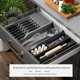 thumbnail image 3 of Knife Holder, Drawer Knife Block Holder with Expandable Cutlery Tray, 3 of 5