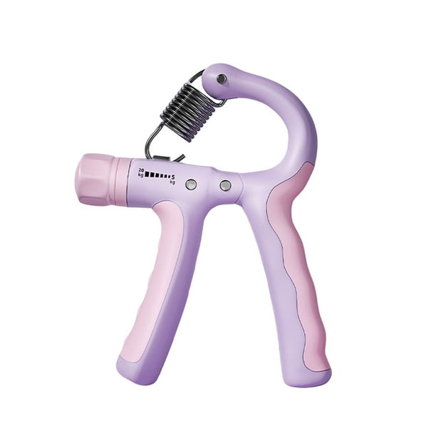 Fortalecedor de dedos para niños, resistencia ajustable de 5 a 20 kg, resistente rosa violeta