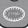 thumbnail image 4 of Inktastic Piano Keys Oval Boys or Girls Baby Bib, 4 of 4