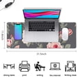 thumbnail image 5 of Long Mouse Pads for Desk,Pioneer Flower Floral Print Pattern Desk Mats on Top Of Desks, Desk Mouse Pad Extra Large with 3mm Non-Slip Base and Stitched Edge for Gaming,Office,Work,Home 31.5"x11.8", 5 of 6