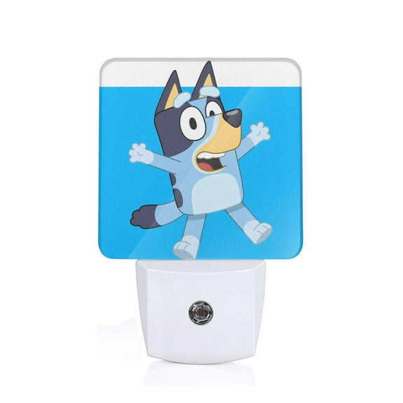 Masiiu Bluey Print LED Night Lights with Dusk to Dawn Sensor, Kids Nightlight for Bedroom,Baby Nursery,Hallway-US