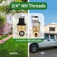 thumbnail image 4 of RV Water Pressure Regulator Valve, Adjustable Water Pressure Reducer with Gauge and Inlet Screen Filter, Brass Lead-Free, for RV Camper Travel Trailer, 4 of 7