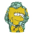 thumbnail image 3 of Simpsons Casual Pullover Hoodie Unisex Hooded Sweatshirt Novelty 3D Graphic Long Sleeve Sweater with Pocket 3XL, 3 of 8