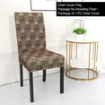 thumbnail image 2 of Unique Bargains Stretch Washable Chair Cover for Dining Room Slipcovers Champagne, 2 of 8