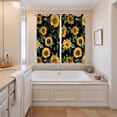 thumbnail image 3 of Curtains 63 Inch Length 2 Panels, Sunflower Watercolor Grommets Window Treatment Curtain, Spring Botanical Garden Flowers Thermal Curtains Drapes for Living Room/Bathroom, 3 of 9