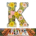 thumbnail image 2 of Handmade Floral Night Light Floral Resin Night Light Letter Floral Resin Night Light Flower Resin Letters With LED Light Floral Resin Letter Nightlight, 2 of 3