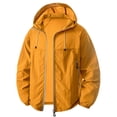thumbnail image 4 of Men's Rain Jacket with Zipper Pocket, Lightweight Waterproof Raincoat, Mens Jacket for Outdoor Sports Big and Tall Size S-4XL Orange, 4 of 5