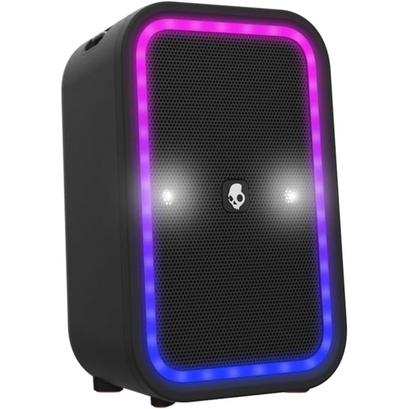 Skullcandy Stomp Bluetooth Speaker – IPX7, LED Lights & Strobe Modes, 12H Battery, Black