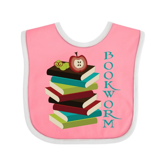 Inktastic Bookworm Reading Book Lover Boys or Girls Baby Bib