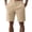 Khaki, variant on Delconic Men's Lightweight Linen Shorts Breathable Summer Casual Shorts with Elastic Waistband and Pockets, Perfect for Beachwear Army Green L