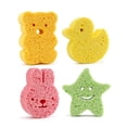 thumbnail image 1 of MesaSe 4Pcs Baby Bath Sponge Brushes Infant Cartoon Shower Bath Brushes Tool, 1 of 15