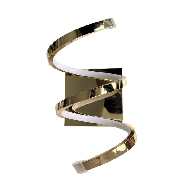 Lampara de Pared Arbotante LED Luxica Lighting Modelo SERPENTIN dorada
