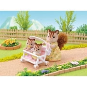 Sylvanian Families Double Pushchair Doll Strollers Pink