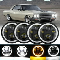 4PCS 5.75" 5-3/4" INCH LED Headlights Hi/Lo Beam DRL Lamp fit for Dodge Challenger 1970-1974