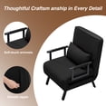 thumbnail image 6 of Convertible Sleeper Chair Bed – 5-Position Foldable Futon Chair Bed with Pillow, Cozy Futon Chair Sofa Bed for Small Spaces, Office Apartment, 6 of 8