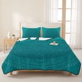 thumbnail image 3 of Queen Quilt Set 90''x96'', Teal Boho Lightweight Bedspread Coverlet Set with 2 Pillow Shams, Farmhouse Abstract Geometric Aesthetic Art Breathable All Season Quilt Bedding for Bedroom/Guest Room, 3 of 9