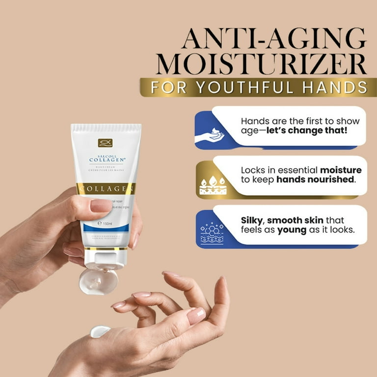 Salcoll Collagen Hypoallergenic Anti-Aging Hand Cream, 5 Oz
