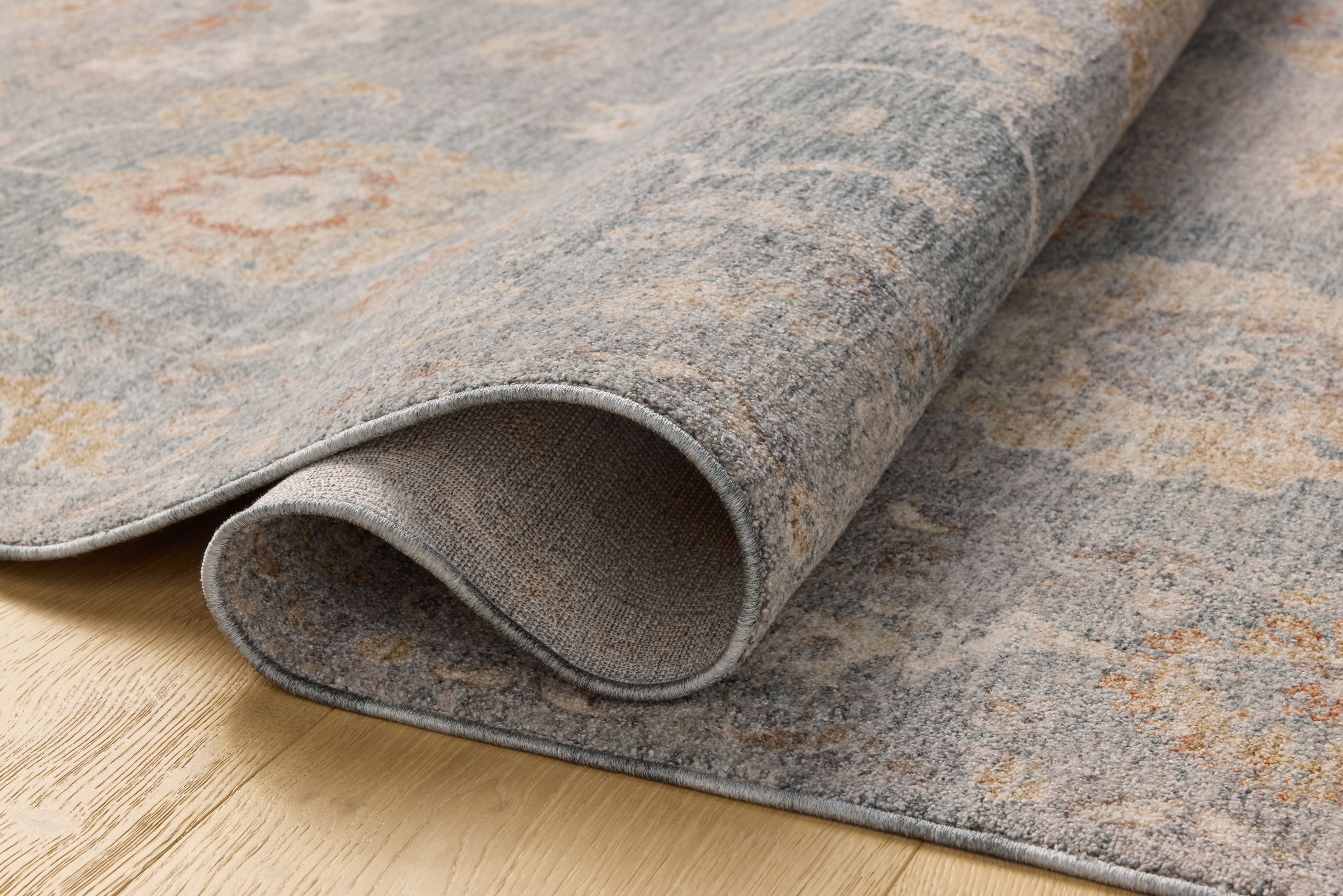 Chris Loves Julia x Loloi Louisa Ocean / Sunset 18" x 18" Sample Rug