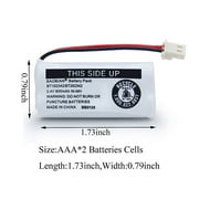 2-Pack Battery Replacement for Vtech and AT&T battery BT-162342 BT-1623421 BT-166342 BT-262342 BT-266342 BT-183342 BT-283342 2SN-AAA40H-S-X2, Empire CPH-515J CPH515J