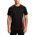 thumbnail image 2 of Kalauyu Athletic Shirts Round Neck Short Sleeve Shirts Quick Dry Athletic Gym Active T Shirt Moisture Wicking Color Block Summer Running Sport Tops, 2 of 8