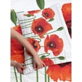 thumbnail image 3 of Floral Reversible Bedspread Set, Poppies of Spring Season Pastoral Flowers Botany Bouquet Field Nature Theme Art, Pillow Shams & Comforter Microfiber Bedding Set, 3 Sizes, Red Green, by Ambesonne, 3 of 4