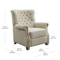 Better Homes & Gardens Tufted Push Back Recliner, Beige Fabric