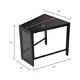 thumbnail image 7 of Ulax Furniture Outdoor Trapezoid Metal Side Table Patio Wedge All Weather End Table, Black, 7 of 7