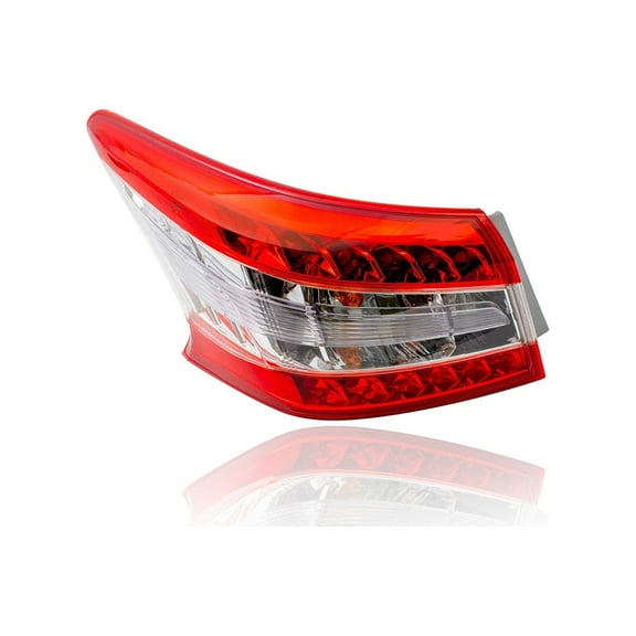 Tail Light Assembly - Cooling Direct Fit/For NI2804100 13-15 Nissan Sentra - Left Hand - Driver, Outer - On Body, CAPA