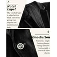 thumbnail image 4 of COOFANDY Mens Velvet Blazer Purple Tuxedo Jackets Notched Lapel Single Button Dinner Prom Party Jackets Christmas Gift, 4 of 18
